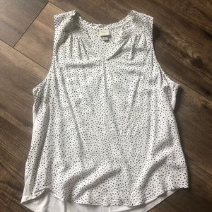 A New Day Black and White Sleeveless Blouse